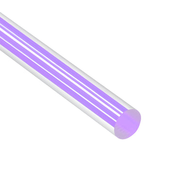 Harfington Uxcell 6mmx250mm Straight Light Purple Line Solid Acrylic Round Rod PMMA Bar 2pcs