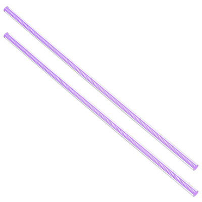 Harfington Uxcell 6mmx250mm Straight Light Purple Line Solid Acrylic Round Rod PMMA Bar 2pcs