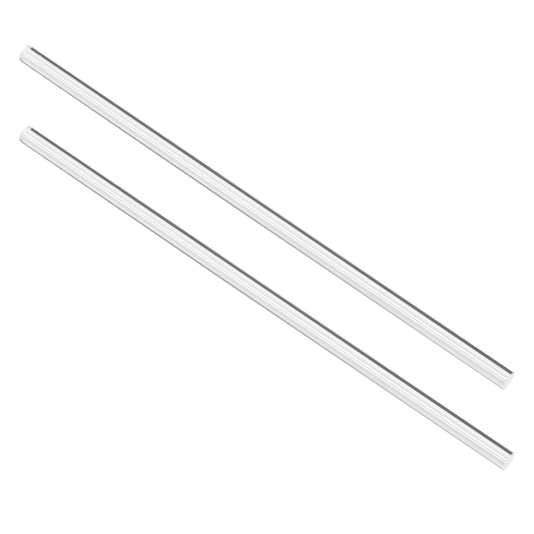 uxcell Uxcell 8mmx250mm Straight White Line Solid Acrylic Round Rod PMMA Bar 2pcs