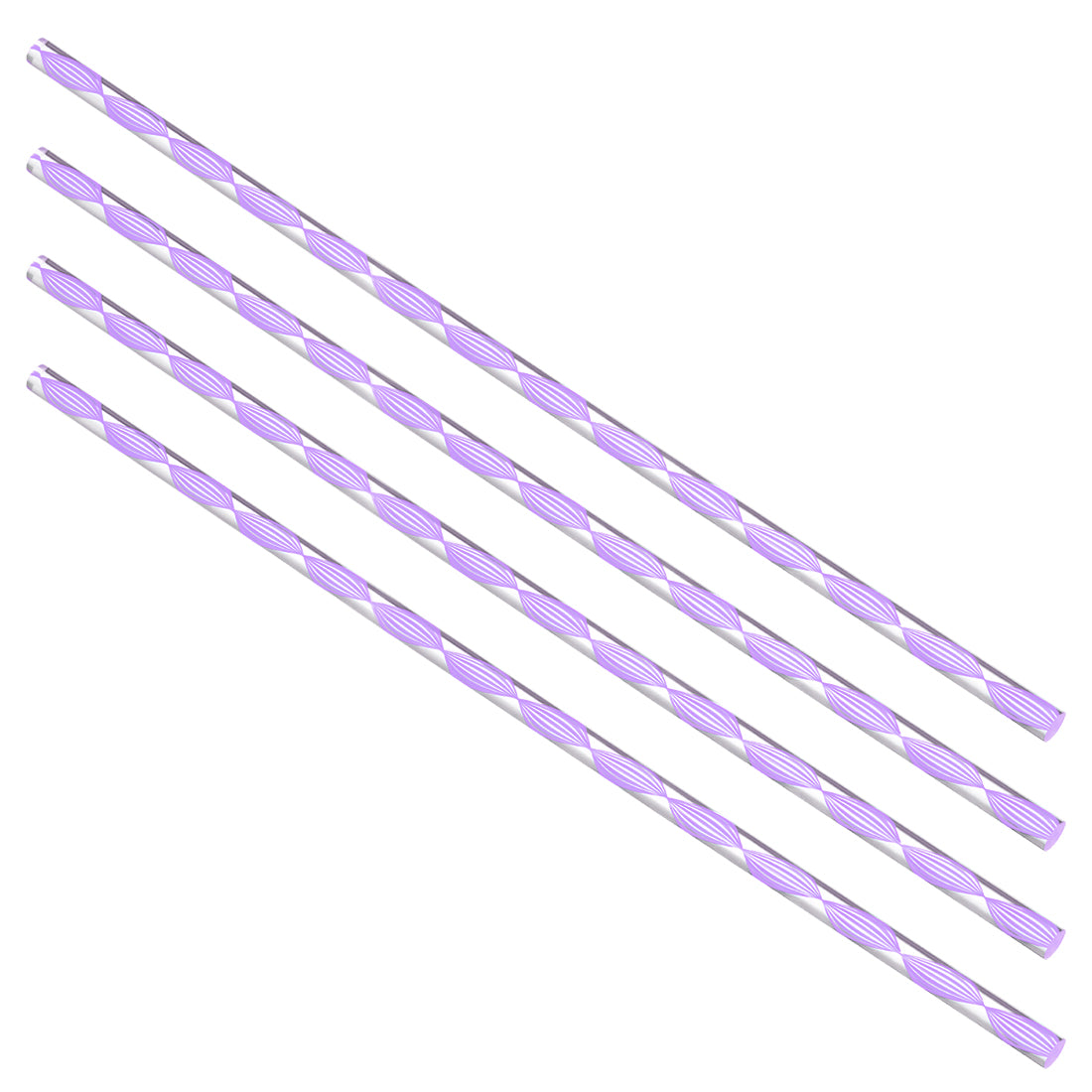 uxcell Uxcell 6mmx250mm Spiral Light Purple Line Solid Acrylic Round Rod PMMA Bar 4pcs