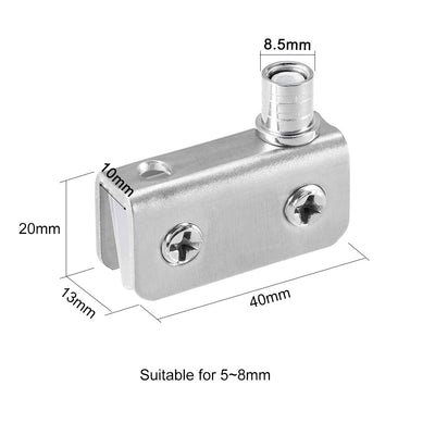 Harfington Stainless Steel Brushed Glass  Silver Tone Door Hinge