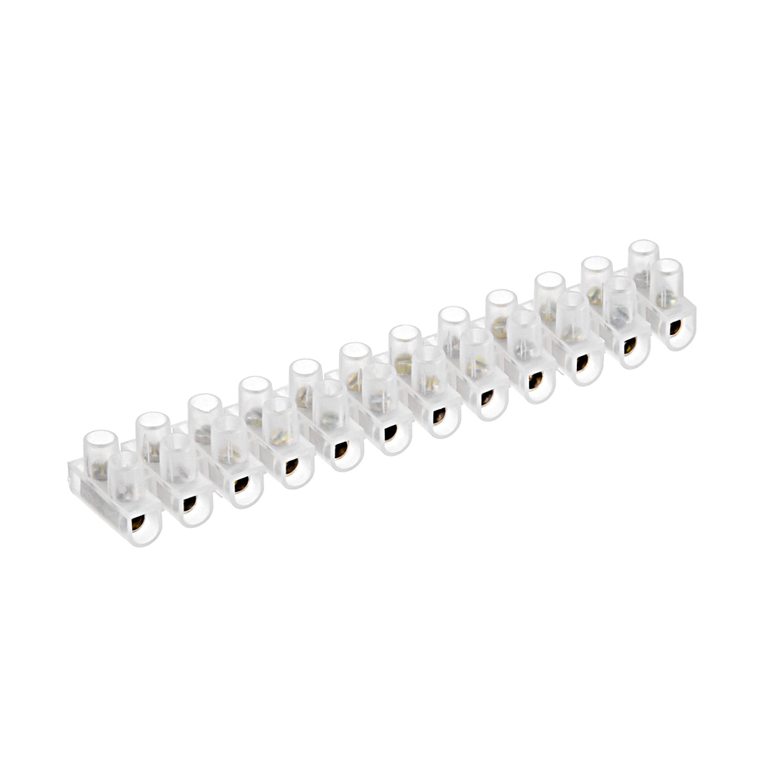 uxcell Uxcell Terminal Block , 20A 12 Position Dual Row Type U Wire Connector Screw Terminal Barrier Strip , Pack of 1