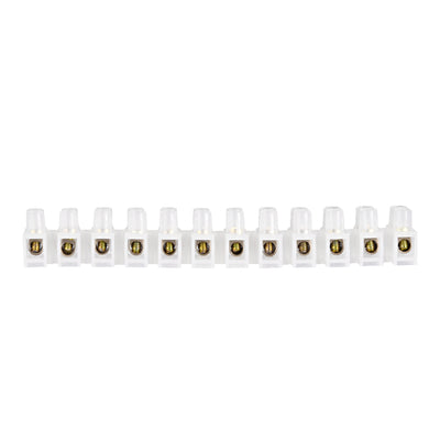 Harfington Uxcell Terminal Block , 20A 12 Position Dual Row Type H Wire Connector Screw Terminal Barrier Strip , Pack of 3