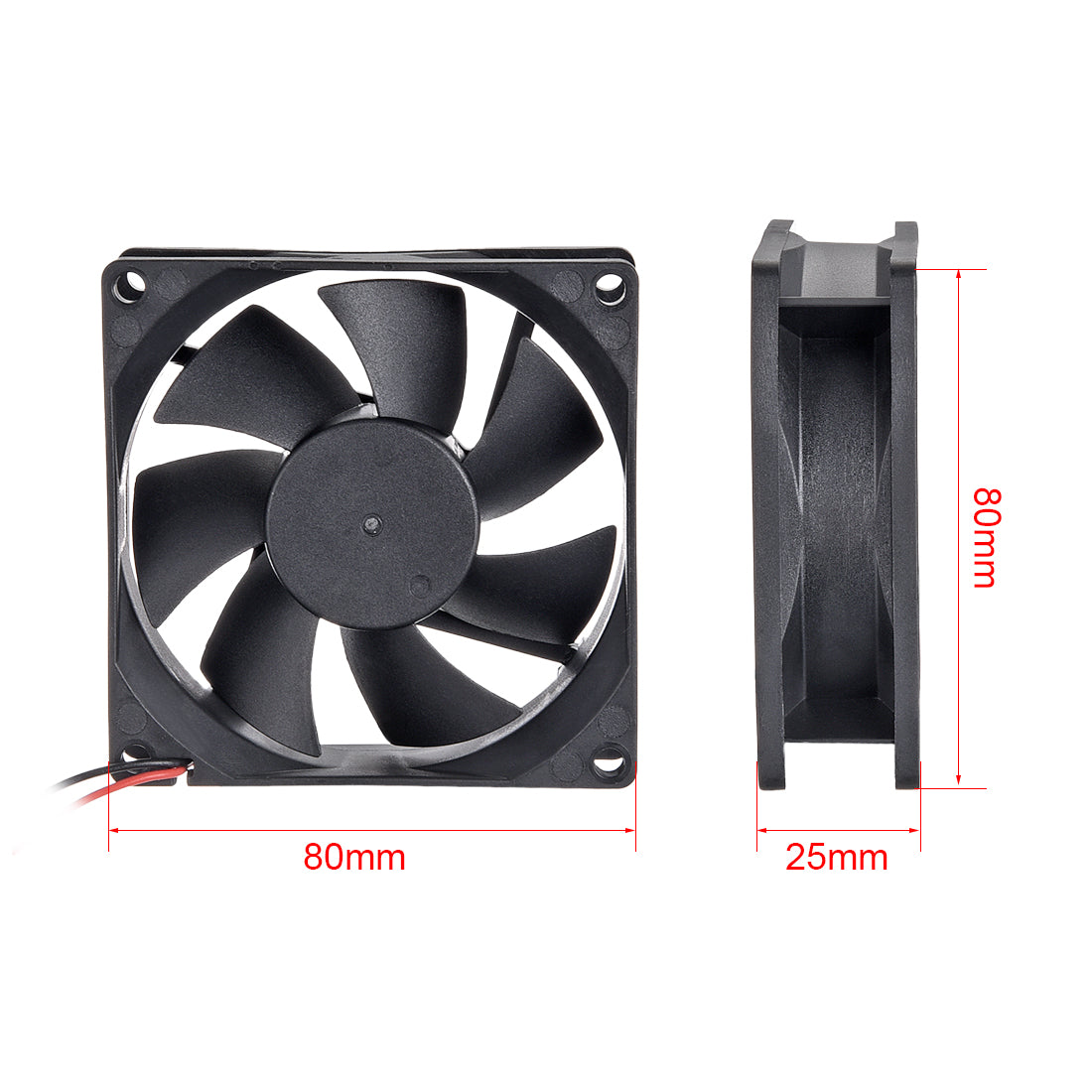 uxcell Uxcell SNOWFAN Authorized 80mm x 80mm x 25mm 24V Brushless DC Cooling Fan #0325