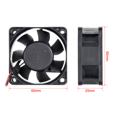 Harfington Uxcell SNOWFAN Authorized 60mm x 60mm x 25mm 24V Brushless DC Cooling Fan #0410