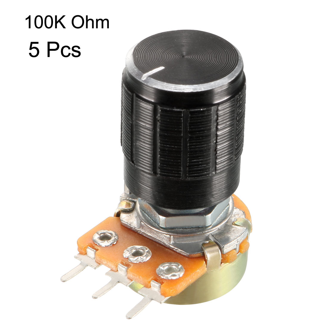 uxcell Uxcell 5Stk.100K Ohm variabel Widerstand Einzelnen Schalten Drehung Karbon Folie de