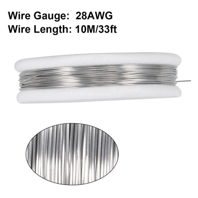 Harfington Uxcell 0,3mm 28AWG Heizwiderstand Kabel Nichrome Drähte für Heizelemente 33ft de