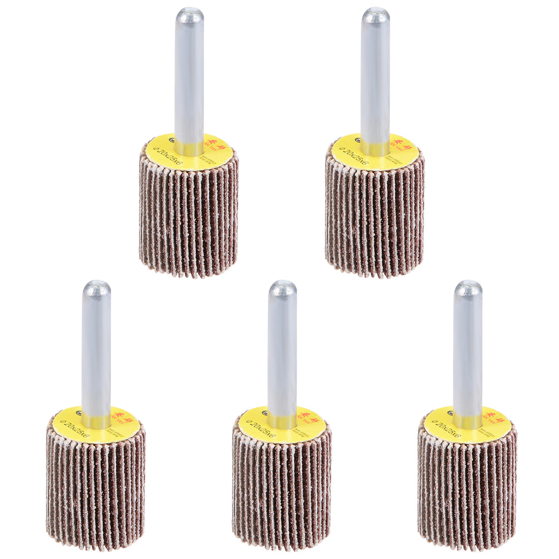 uxcell Uxcell 5Pcs 20mm Klappenräder Schaftmontierte Schleifscheibe Schleifrad 80 Körnung