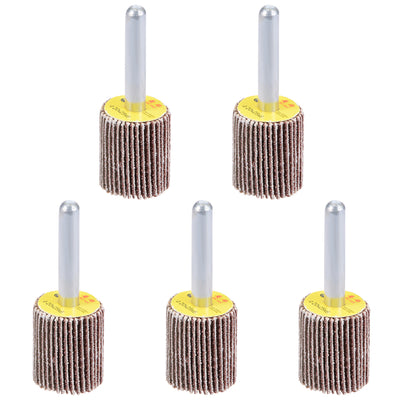 Harfington Uxcell 5Pcs 20mm Klappenräder Schaftmontierte Schleifscheibe Schleifrad 80 Körnung