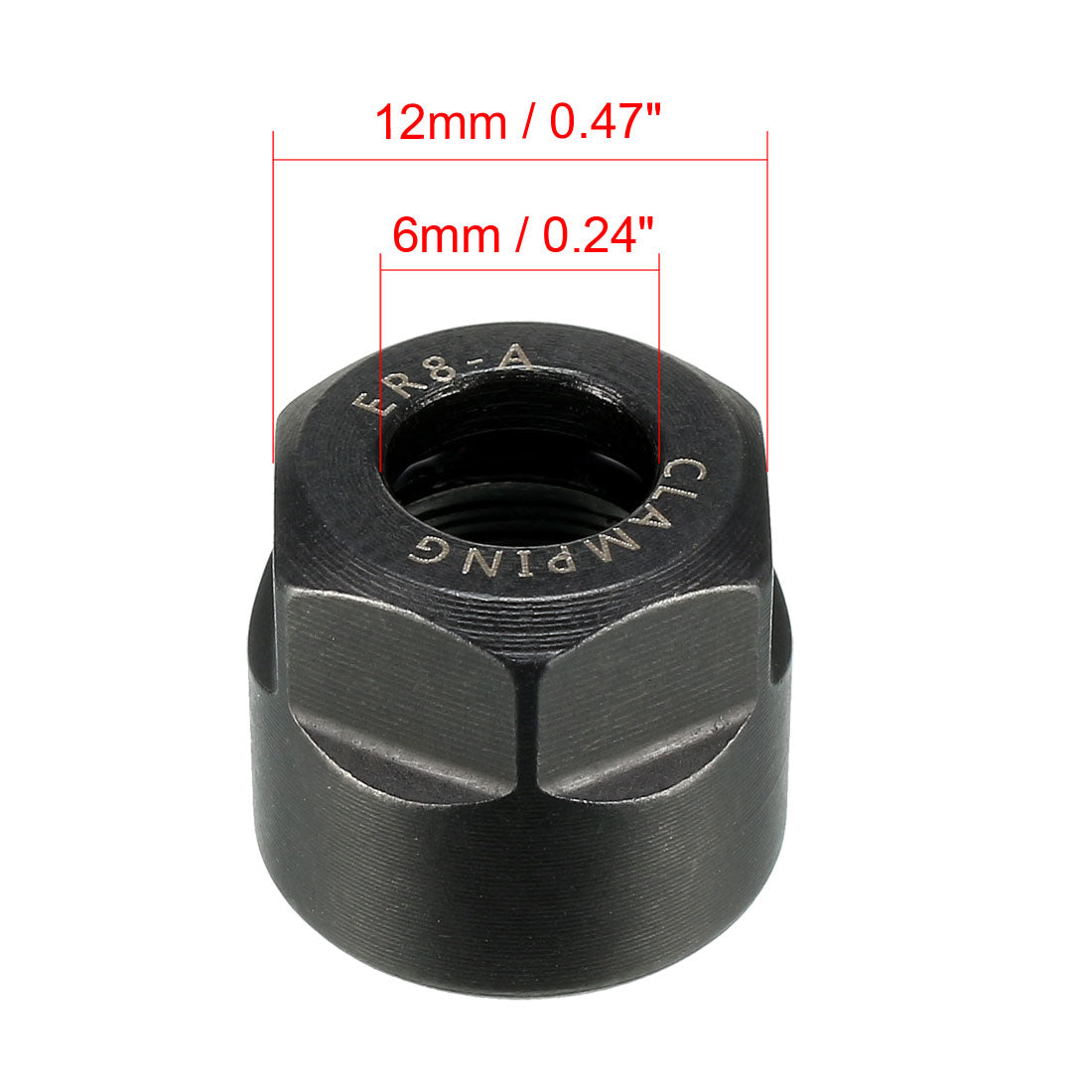 uxcell Uxcell ER8 A Type Collet Clamping Hex Nuts for CNC Milling Chuck Holder Lathe 2 Pcs