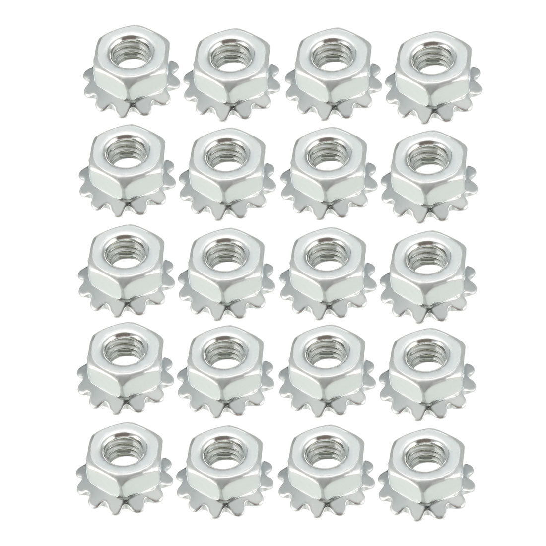 uxcell Uxcell M3 X 0.5-Pitch Carbon Steel Female Thread Kep Hex Head Lock Nut 20pcs