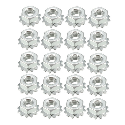 Harfington Uxcell M3 X 0.5-Pitch Carbon Steel Female Thread Kep Hex Head Lock Nut 20pcs