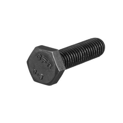 Harfington Uxcell M6x25mm Hex Head Screw Bolts Fastener Grade 8.8 Carbon Steel Black 30pcs