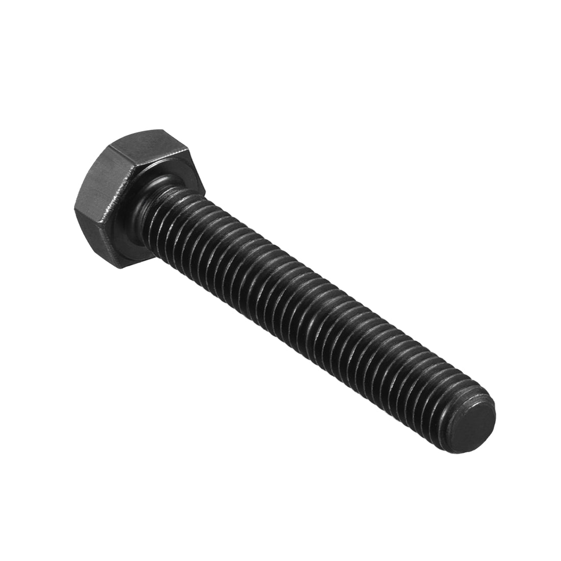 uxcell Uxcell M8x40mm Hex Head Screw Bolts Fastener Grade 8.8 Carbon Steel Black 5pcs