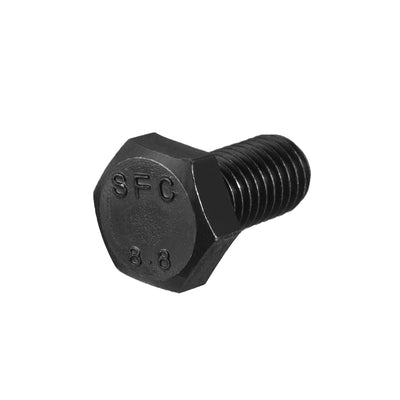 Harfington Uxcell M10x16mm Hex Head Screw Bolts Fastener Grade 8.8 Carbon Steel Black 10pcs