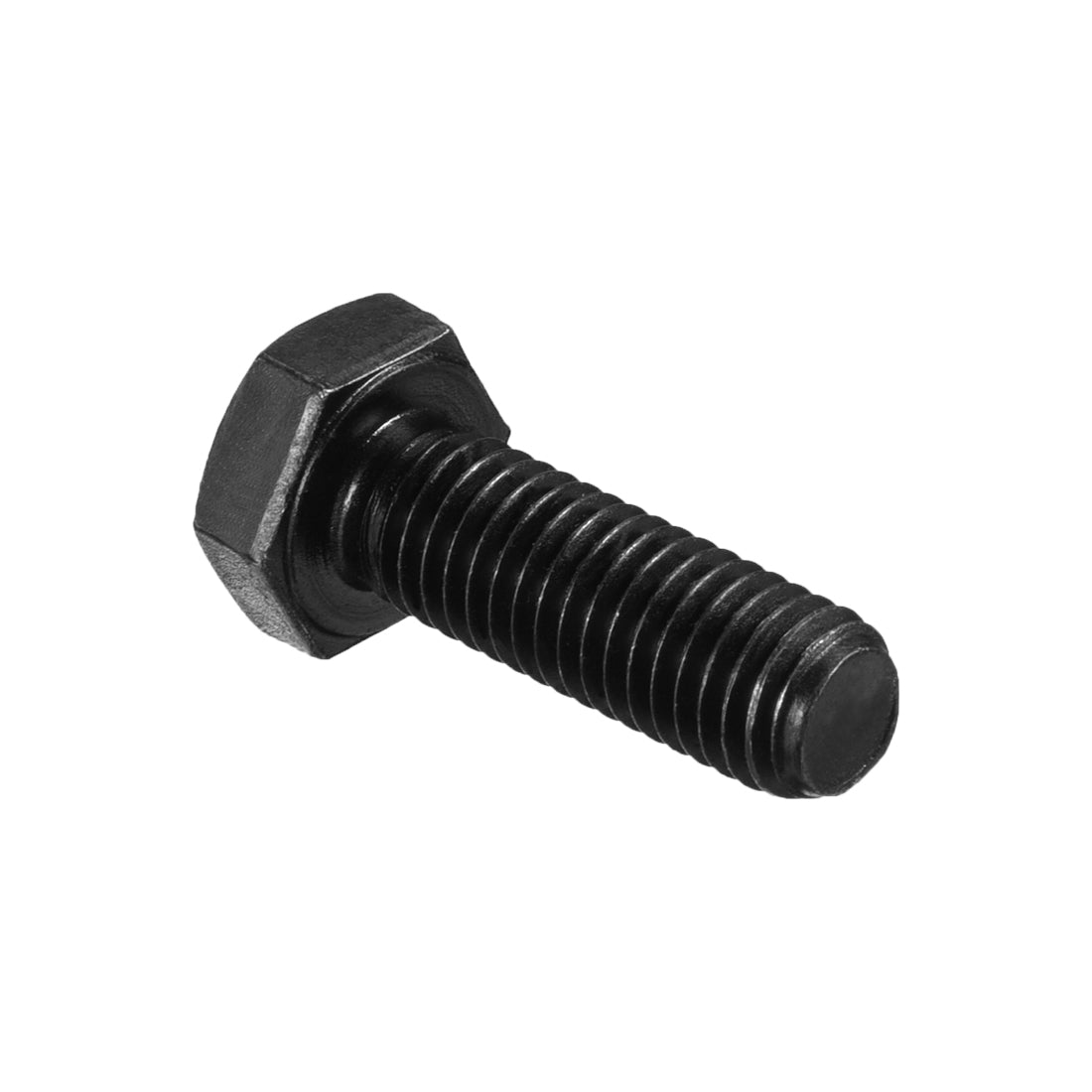 uxcell Uxcell M10x30mm Hex Head Screw Bolts Fastener Grade 8.8 Carbon Steel Black 5pcs