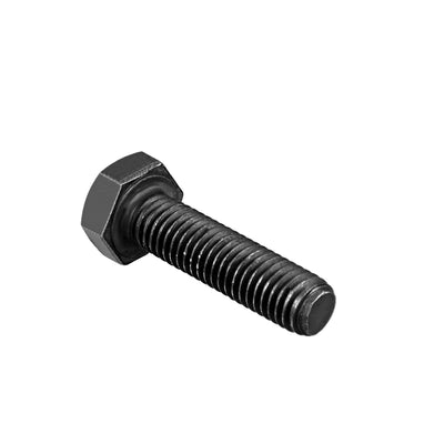 Harfington Uxcell M8x35mm Hex Head Left Hand Screw Bolts Fastener Carbon Steel Black 2pcs