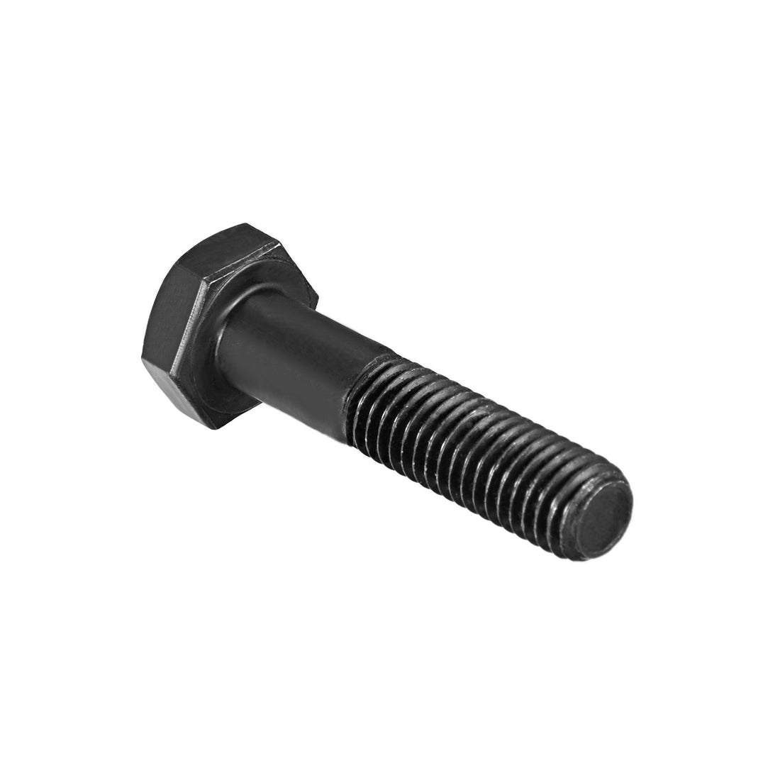 uxcell Uxcell M10x45mm Hex Head Left Hand Screw Bolts Fastener Carbon Steel Black 2pcs