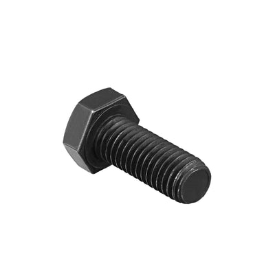 Harfington Uxcell M12x30mm Hex Head Left Hand Screw Bolts Fastener Carbon Steel Black 5pcs