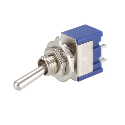 Harfington Uxcell 5 Stück 125VAC 6A Ampere Ein/Aus 2 Position Klemme SPDT Rastschalter Blau de