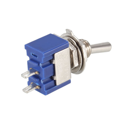 Harfington Uxcell 5 Stück 125VAC 6A Ampere Ein/Aus 2 Position Klemme SPDT Rastschalter Blau de