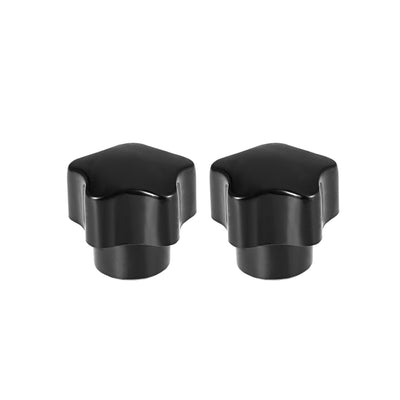 Harfington Uxcell Star Knobs Grip Handle M6 Diameter Brass Insert Female Thread Set of 2 Black