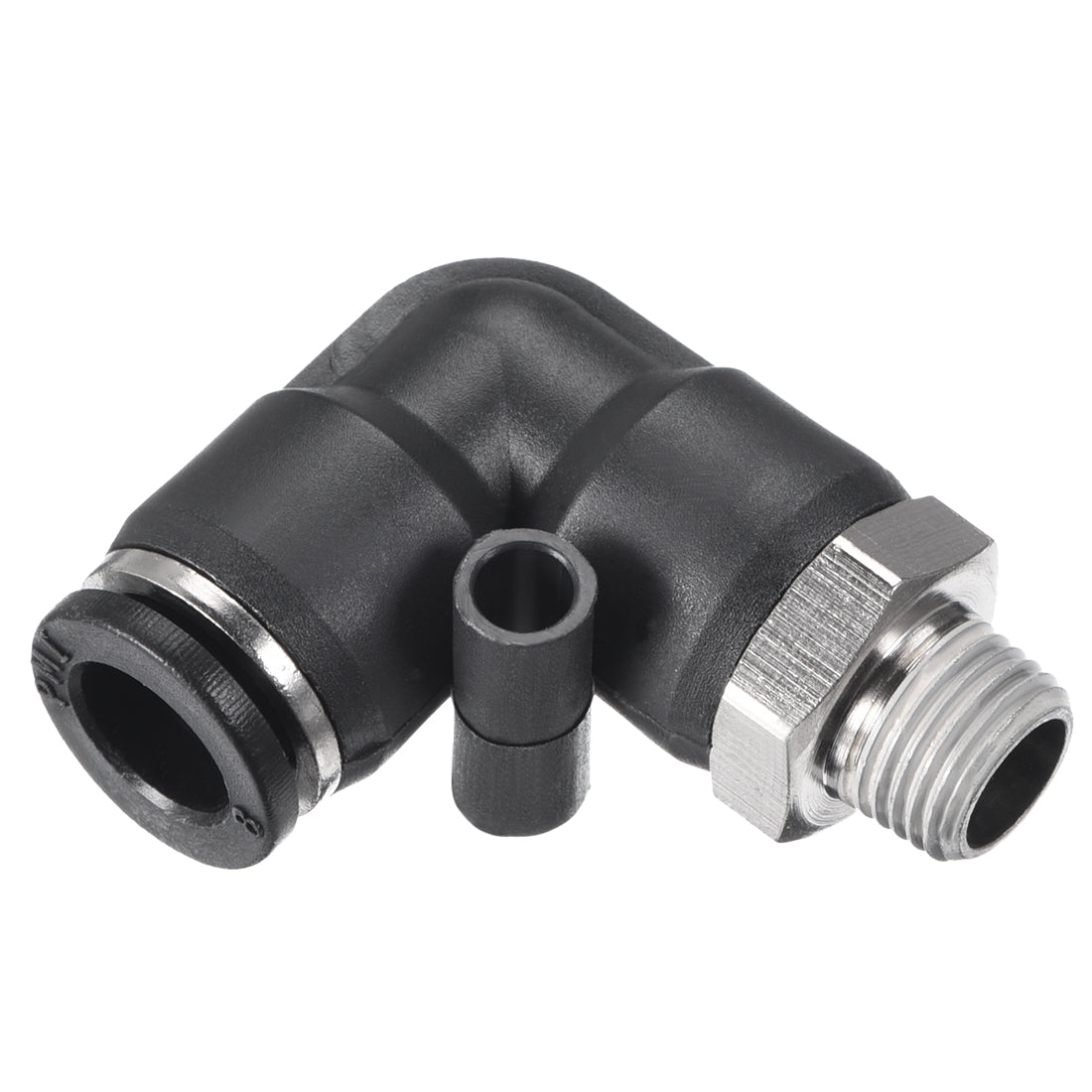 uxcell Uxcell PL8-01 Pneumatic Push to Connect Fitting, Male Elbow - 5/16" Tube OD x 1/8" G Thread  Tube Fitting 2pcs