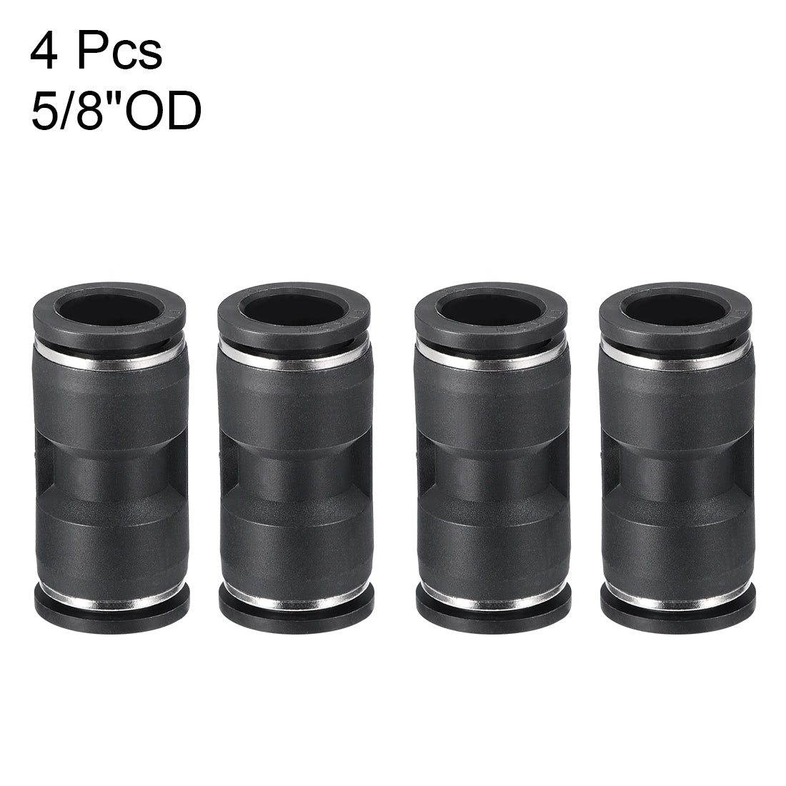 uxcell Uxcell Push to Connect Fittings Tube Connect 16mm or 5/8" Straight od Push Fit Fittings Tube Fittings Push Lock 4pcs
