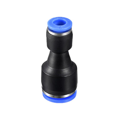 Harfington Uxcell 5pcs Push to Connect Fittings Tube Connect  25/64" -15/64" Straight OD Push Fit Fittings Tube Fittings Push Lock Blue