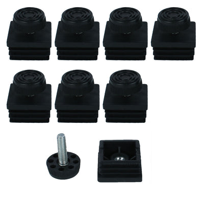 Harfington Uxcell Leveling Feet 38 x 38mm Square Tube Inserts Kit Furniture Glide Adjuster 8 Sets