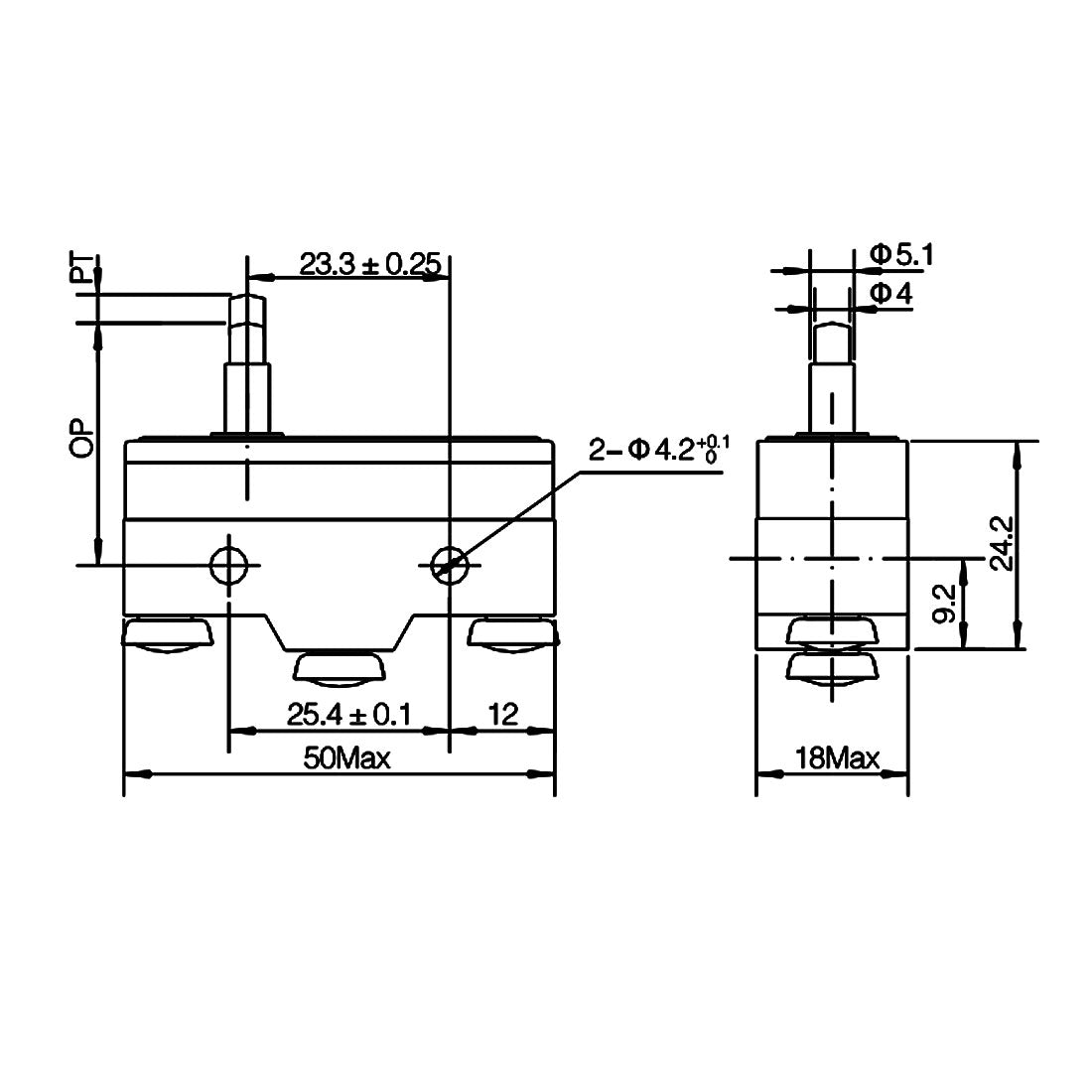 uxcell Uxcell 5Pcs XZ-15GS-B Slim Reed Snap Button Type Micro Switch