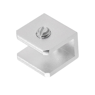 Harfington Uxcell Glass Shelf Bracket Aluminum Alloy Clamp Rectangle for 5-8mm Thickness 2pcs