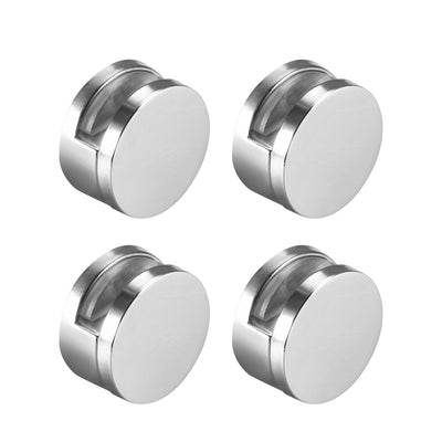 Harfington Uxcell Mirror Clips Zinc Alloy Glass Clips Holder Round Shape for 5mm Thick Mirror 4pcs