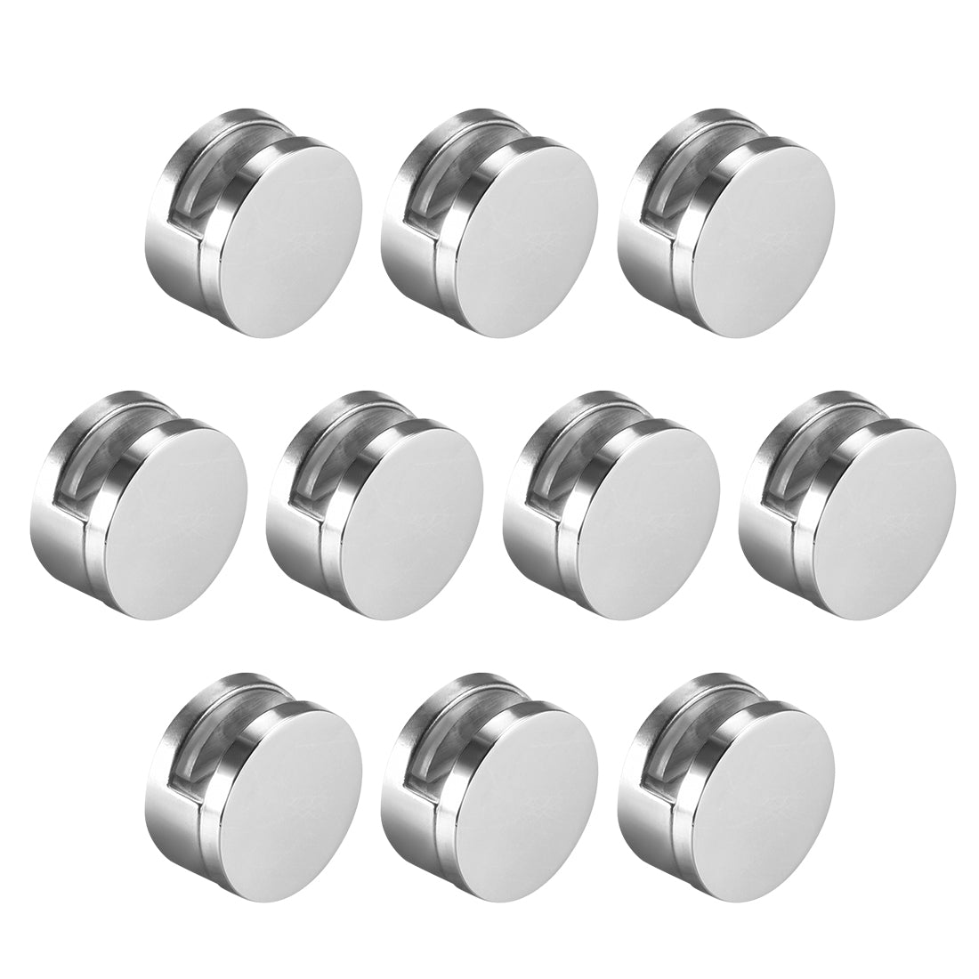 uxcell Uxcell Mirror Clips Zinc Alloy Glass Holder Round Shape for 5mm Thick Mirror 10pcs