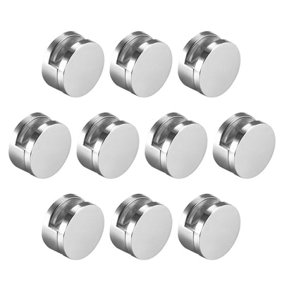 Harfington Uxcell Mirror Clips Zinc Alloy Glass Holder Round Shape for 5mm Thick Mirror 10pcs