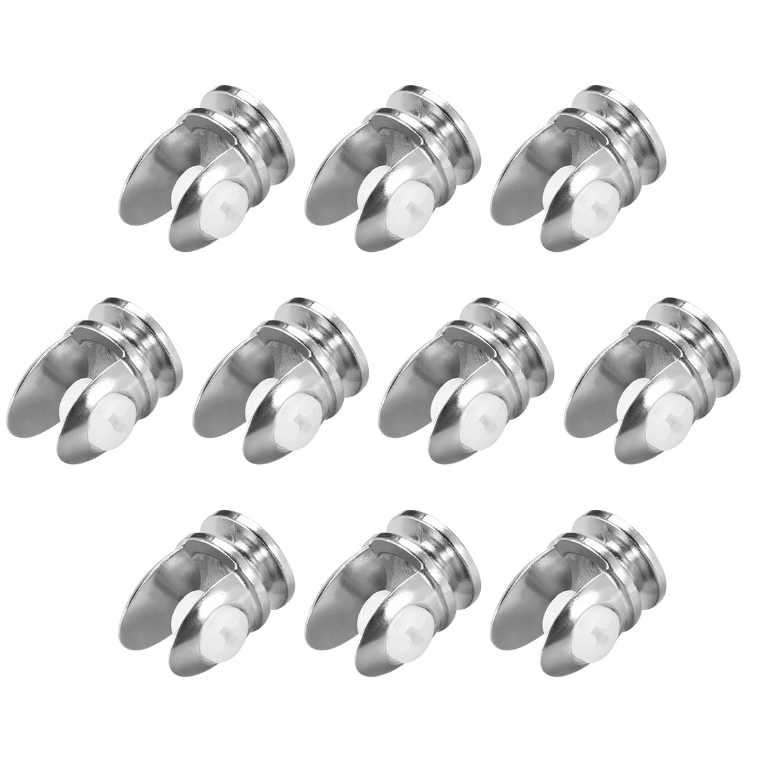 uxcell Uxcell Glass Shelf Support Zinc Alloy Clip Holder for 5mm-8mm Thickness 10pcs