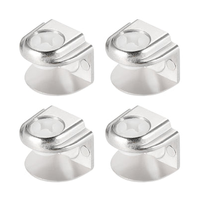 Harfington Uxcell Glass Shelf Support, Zinc Alloy Clip Holder for 6-9mm Thickness 4pcs