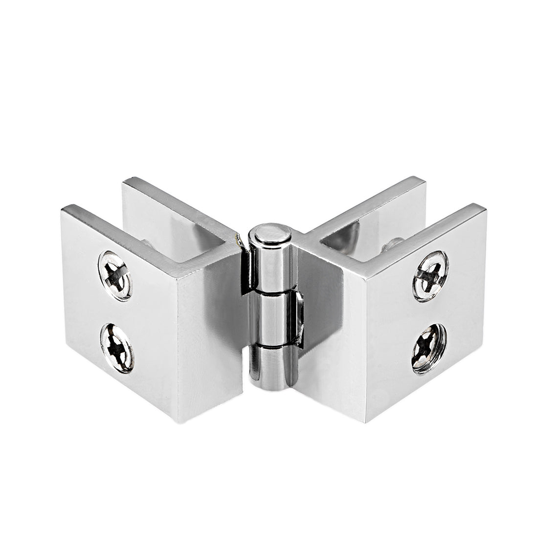 uxcell Uxcell Glass Door Hinge - 180 Degree Cupboard Showcase Cabinet Door Hinge Glass Clamp ,Zinc Alloy , for 5-8mm Glass Thickness