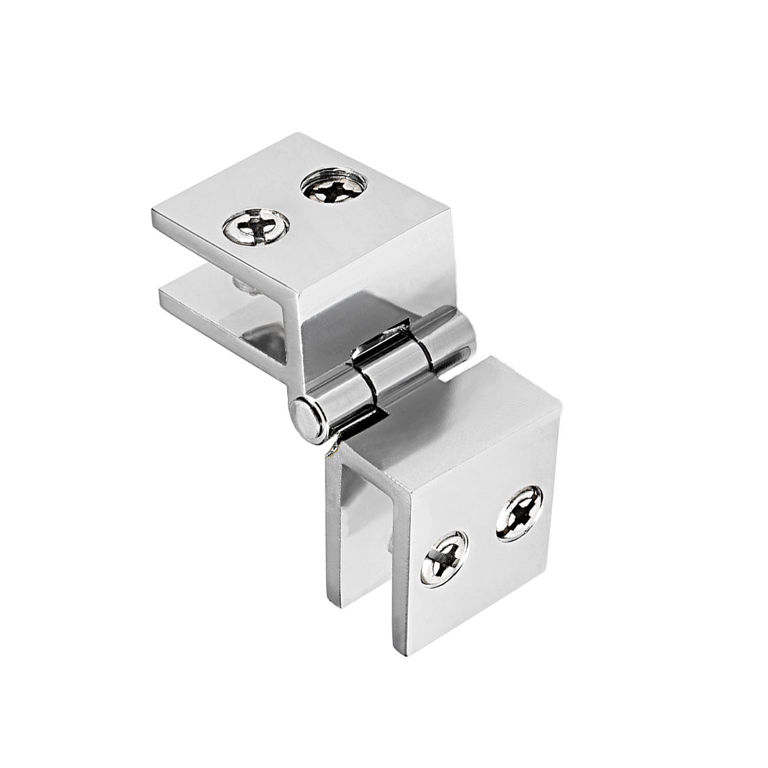 uxcell Uxcell Glass Door Hinge - 180 Degree Cupboard Showcase Cabinet Door Hinge Glass Clamp ,Zinc Alloy , for 5-8mm Glass Thickness 2Pcs