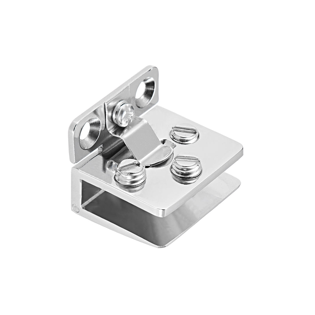 uxcell Uxcell Glass Hinge Cupboard Showcase Cabinet Door Hinge Clamp Zinc Alloy for 5-8mm Thickness 4 Pcs