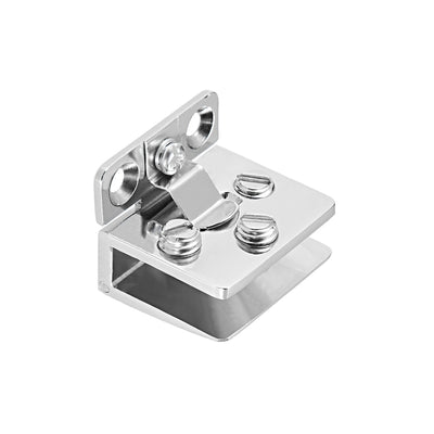 Harfington Uxcell Glass Hinge Cupboard Showcase Cabinet Door Hinge Clamp Zinc Alloy for 5-8mm Thickness 4 Pcs