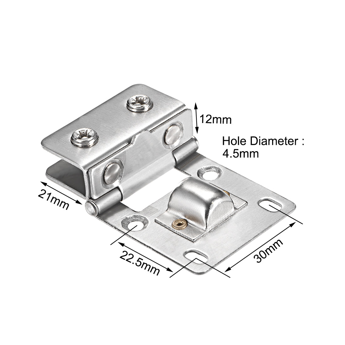 uxcell Uxcell Glass Hinge Cupboard  Cabinet Door Hinge Glass Clamp ,Stainless Steel , for 5-8mm  Thickness 4Pcs