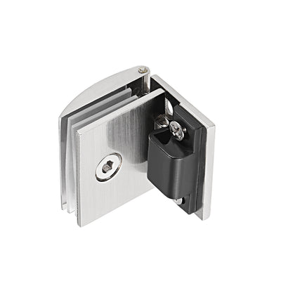 Harfington Uxcell Glass Hinge Cabinet Door Cupboard Showcase  Hinge Glass Clamp ,Zinc Alloy , for 5-8mm Glass Thickness