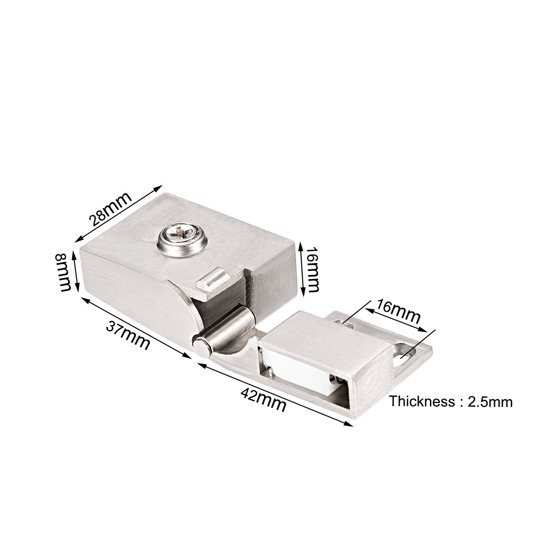 uxcell Uxcell Glass Door Hinge Cupboard Showcase Cabinet Door Hinge Glass Clamp , Zinc Alloy , for 3-5mm Glass Thickness 1Pair