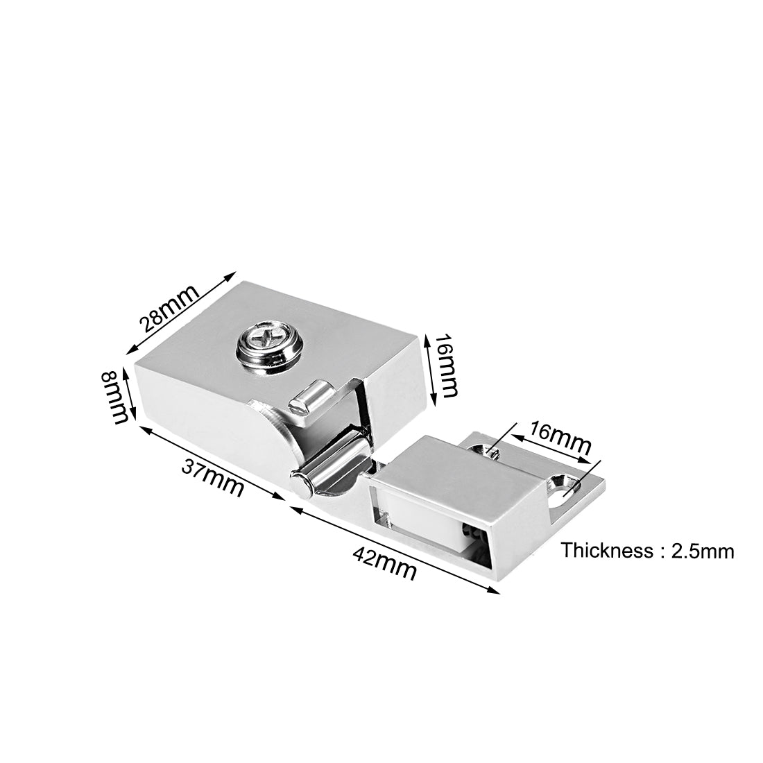 uxcell Uxcell 2 Pair Glass Door Hinge Cupboard Showcase Cabinet Door Hinge Glass Clamp,for 3-5mm Glass Thickness,Zinc Alloy