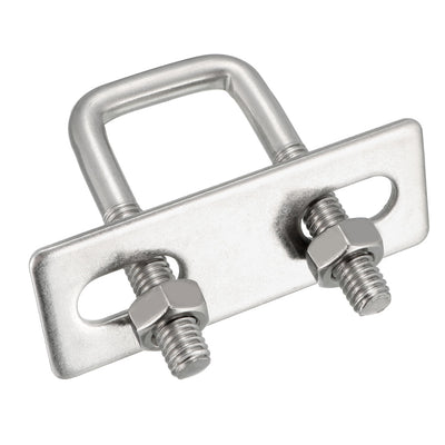 Harfington Uxcell Square U-Bolts M6 D x 20mm W x 45mm L 304 Stainless Steel with Nuts Frame