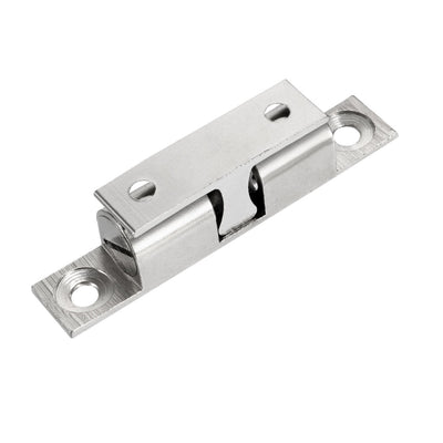 Harfington Uxcell Cabinet Door Closet Brass Double Ball Catch Tension Latch 60mmL Silver Tone