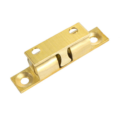 Harfington Uxcell Cabinet Door Closet Brass Double Ball Catch Tension Latch 50mm L Gold Tone