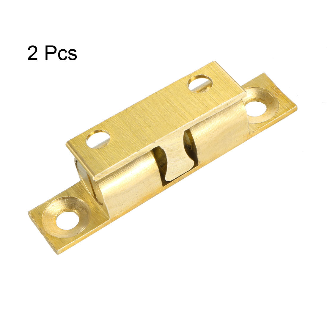 uxcell Uxcell 2pcs Cabinet Door Closet Brass Double Ball Catch Tension Latch 50mm Length Gold Tone