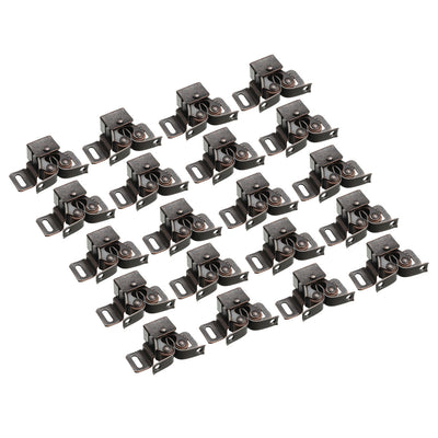 Harfington Uxcell Retro Cabinet Door Double Roller Catch Ball Latch with Prong Hardware Copper Tone 20pcs